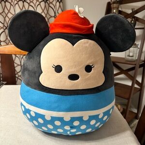 Squishmallows Minnie Blue and White Polka Dot Plush